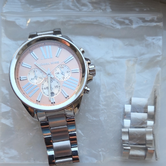 Michael Kors Accessories - Michael Kors Pink Silver Watch